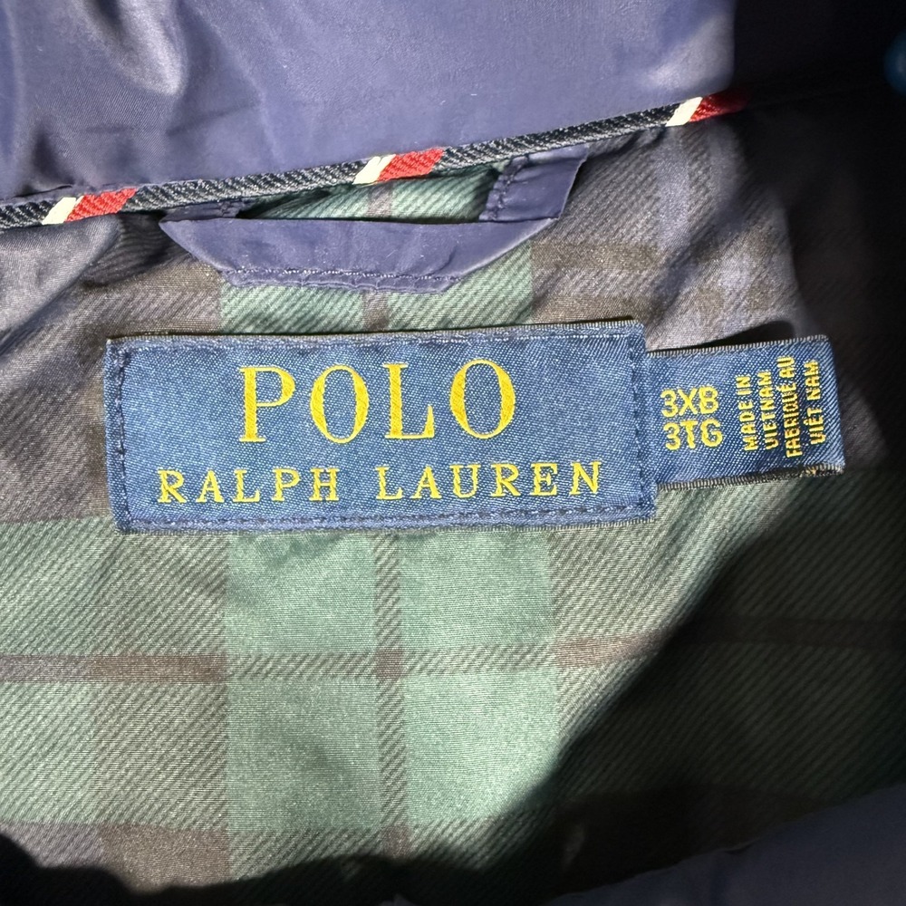Polo Ralph Lauren Jacket Mens 3XB Blue Duck Down Puffer Full Zip Casual Preppy - Picture 9 of 13